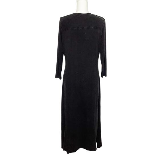 Anthropologie Saturday Sunday Black Stone Washed 3/4 Sleeve Maxi Dress Large - Picture 3 of 7
